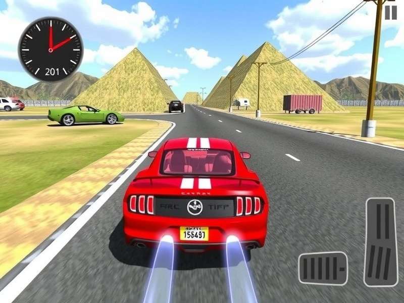 एक्सट्रीम कार ड्राइविंग सिम्युलेटर मॉड मेनू इंटरफेस दिखाता हुआ स्क्रीनशॉट