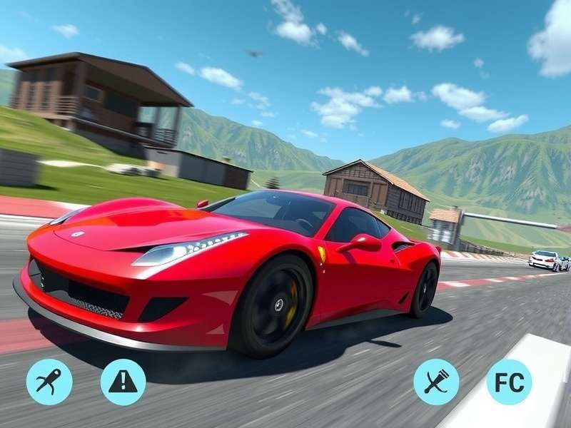 लैपटॉप पर एक्सट्रीम कार ड्राइविंग सिम्युलेटर गेमप्ले