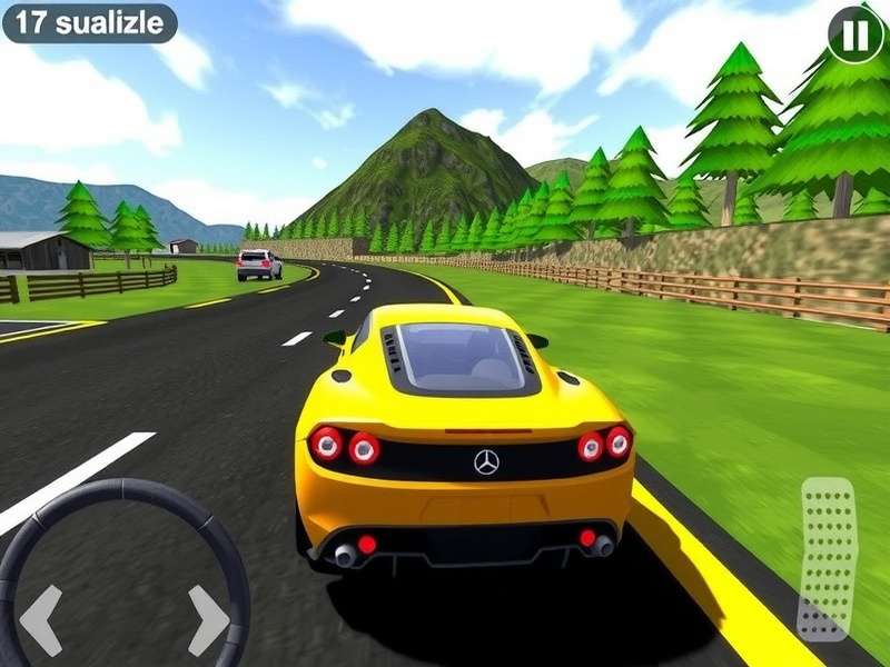 Extreme Car Driving Simulator Game Screenshot - Car on Highway