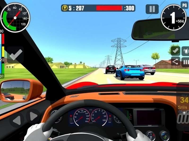 Extreme Car Driving Simulator Speed Mod में सुपरकार को हाई स्पीड में दौड़ते हुए