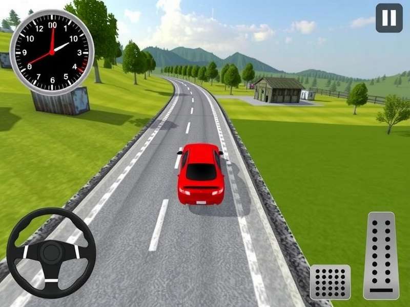 Extreme Car Driving Simulator gameplay screenshot showing a high-speed stunt