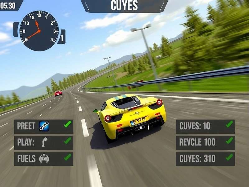 Extreme Car Driving Simulator gameplay screenshot showing high-speed racing