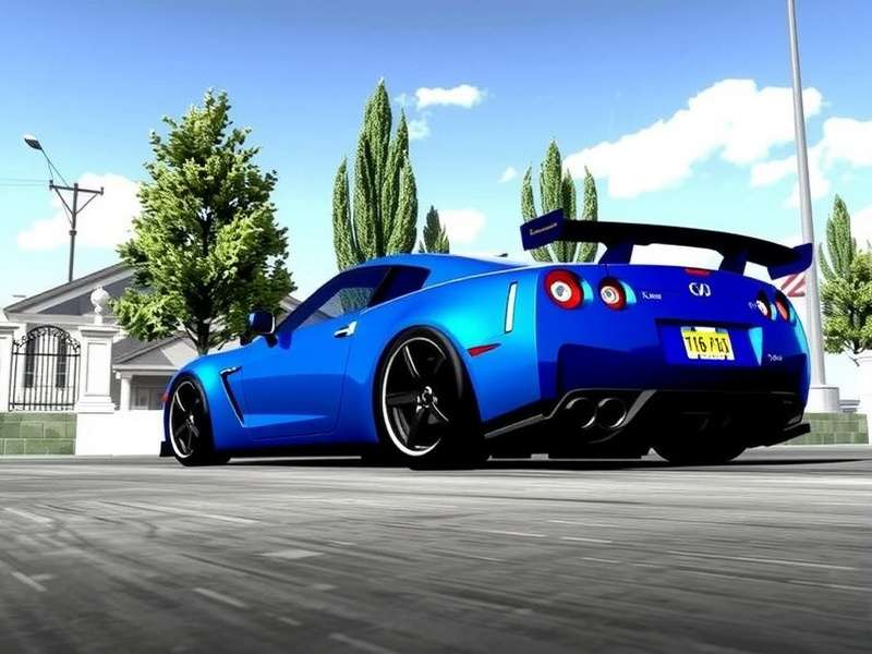 Extreme Car Driving Simulator gameplay screenshot showing sports car drifting