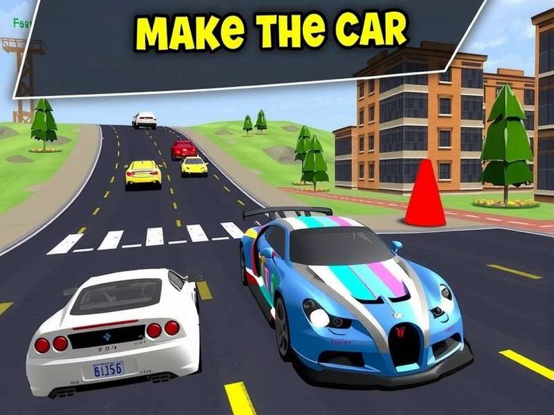 Extreme Car Driving Simulator PC setup with racing wheel and triple monitors