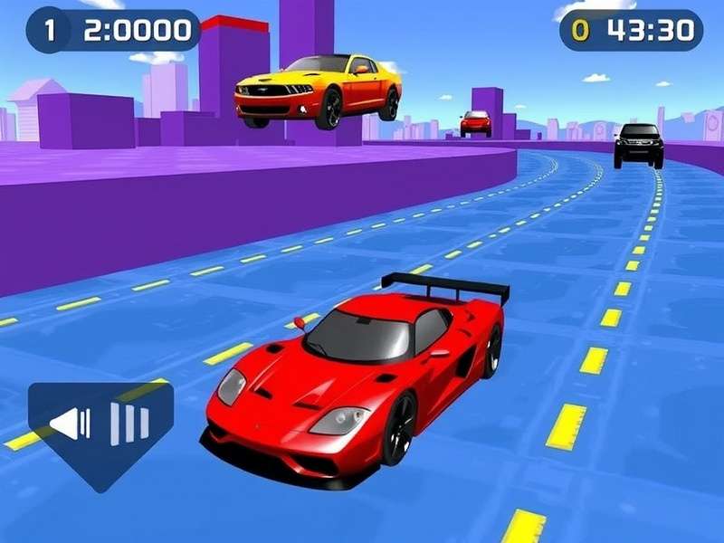 Extreme Car Driving Simulator high-speed gameplay on city streets