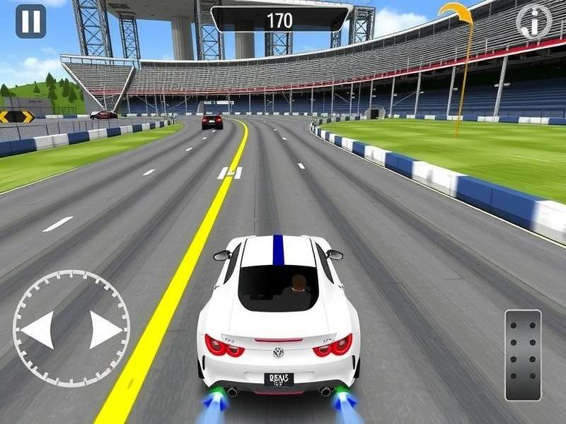 Extreme Car Driving Simulator gameplay screenshot showing high-speed racing