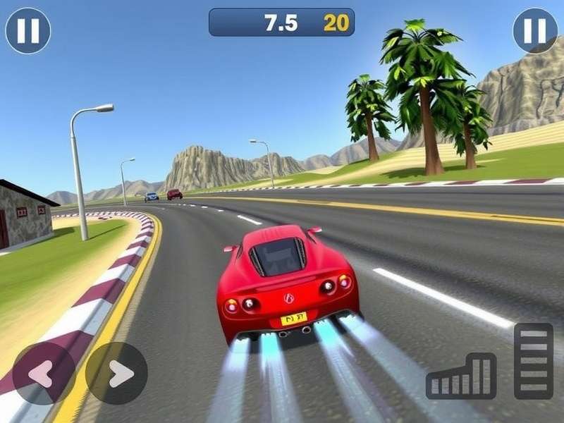 Extreme Car Driving Simulator PC gameplay screenshot showing high-speed stunt driving