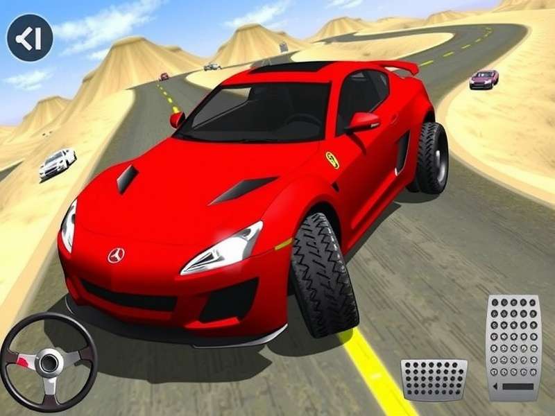 Extreme Car Driving Simulator Unlocked Apk gameplay screenshot showing stunt cars in action