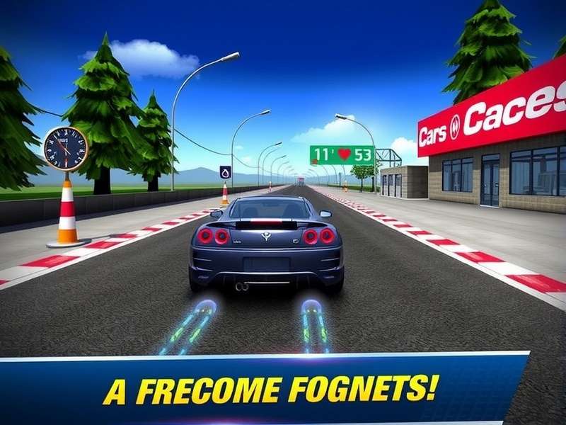 Extreme Car Driving Simulator gameplay screenshot showing a high-speed car in an urban environment