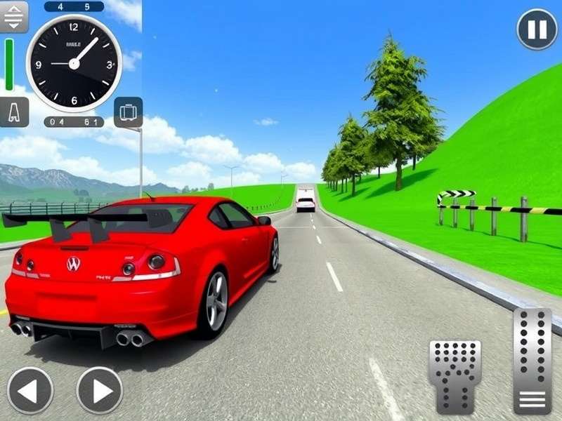 Extreme Car Driving Simulator gameplay screenshot showing a car performing stunts