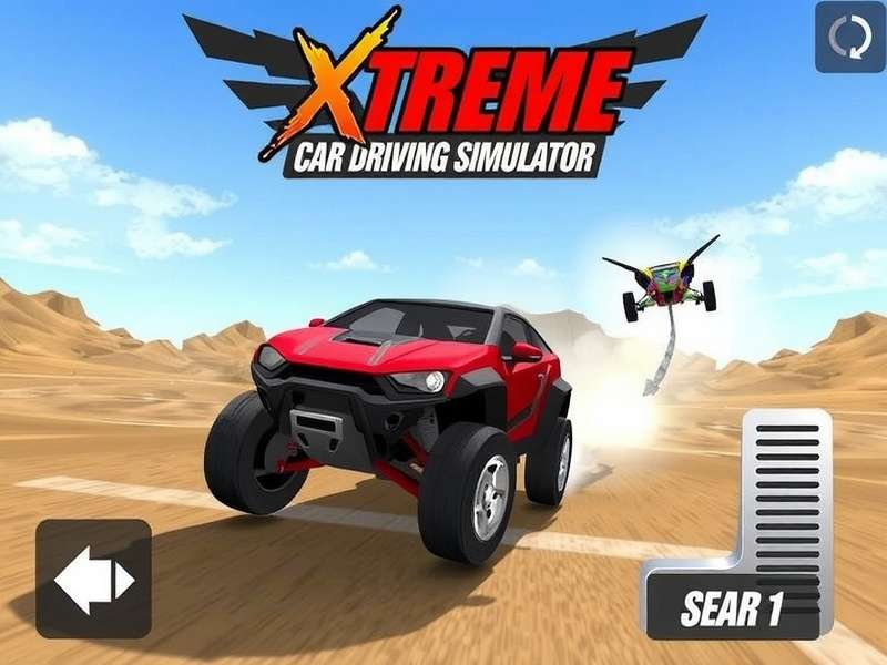 Extreme Car Driving Simulator PC Gameplay - Sports car performing a stunt jump