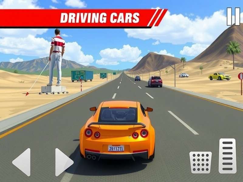 Extreme Car Driving Simulator gameplay screenshot showing a high-speed car on a city road