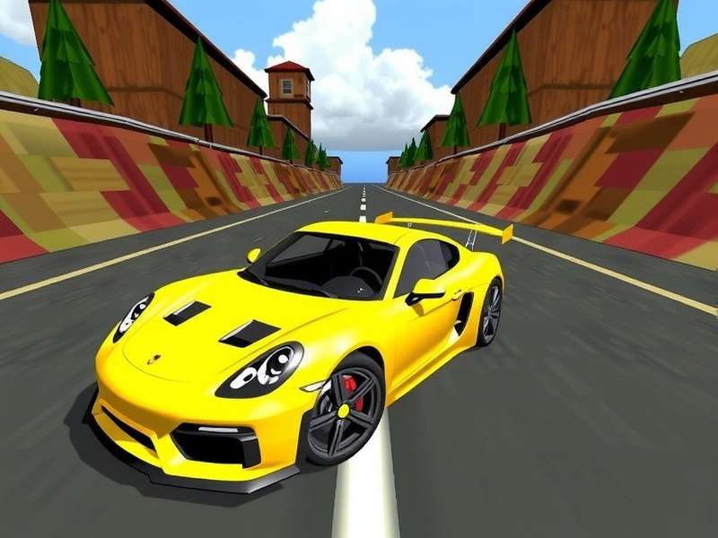 Car performing stunt jump in Extreme Car Driving Simulator