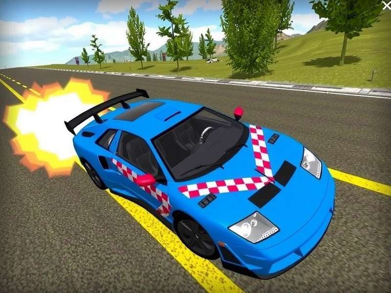 Extreme Car Driving Simulator gameplay screenshot showing stunts and cars