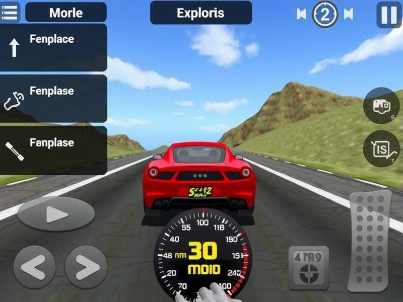 Extreme Car Driving Simulator Mod Menu featuring stunt car driving in an open-world city