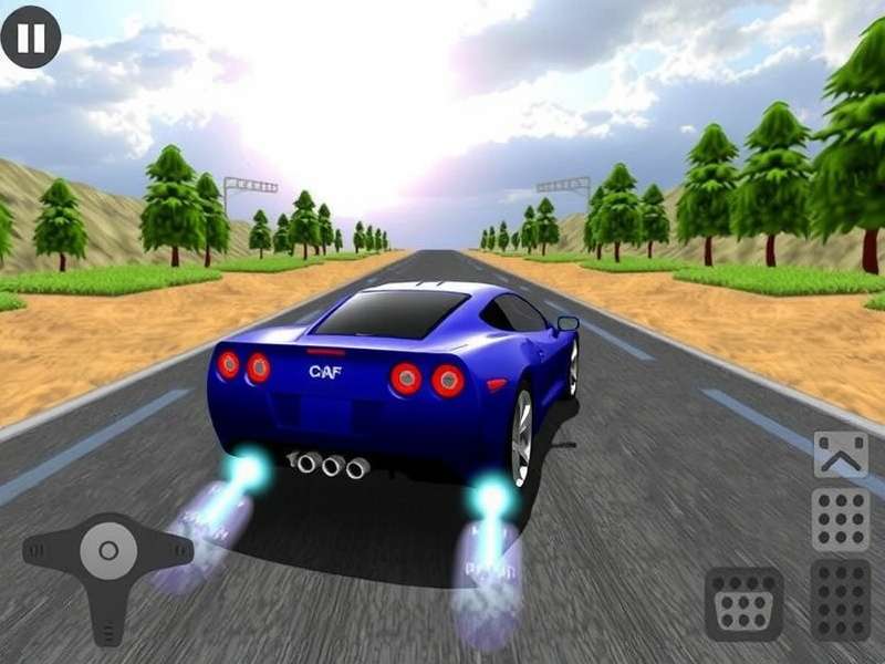 Extreme Car Driving Simulator PC gameplay screenshot showing open world city with sports car drifting