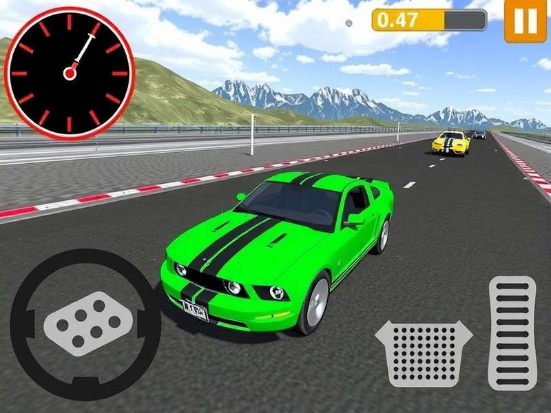 Extreme Car Driving Simulator 2015 Mod Apk gameplay showing a sports car drifting on a city street