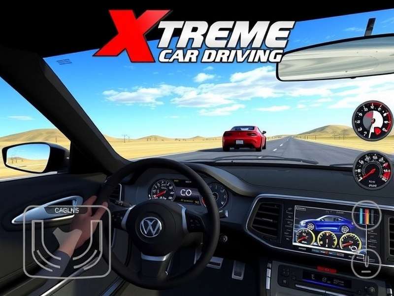 Extreme Car Driving Simulator free download gameplay screenshot showing stunt car in open world city