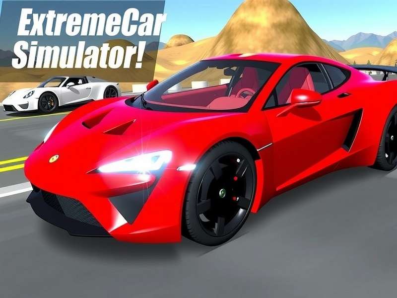 Extreme Car Driving Simulator Unlimited Money All Cars Unlocked - Gameplay screenshot with all supercars unlocked and infinite cash