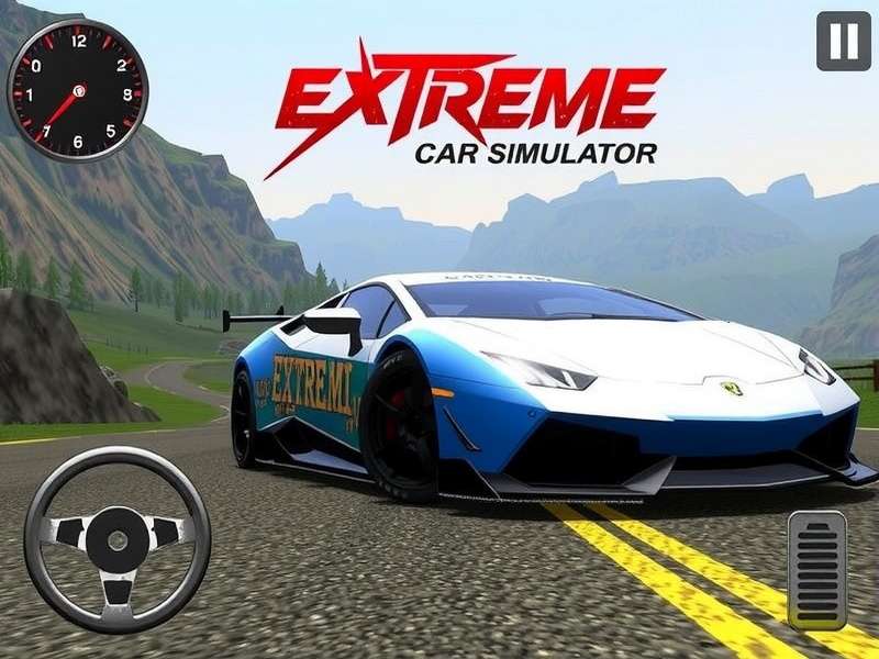 Extreme Car Driving Simulator Mod Menu Vip Unlocked gameplay screenshot featuring luxury cars and open world