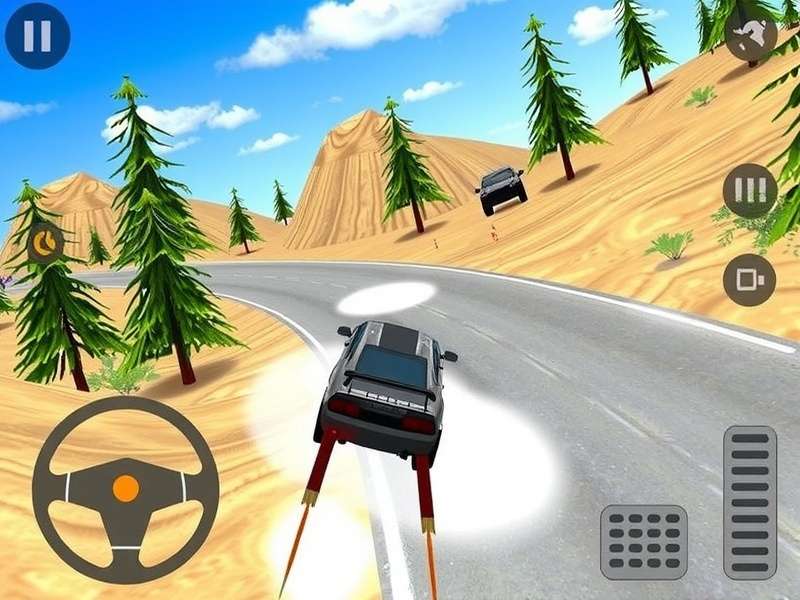 Extreme Car Driving Simulator PC Online gameplay screenshot with sports car performing stunts