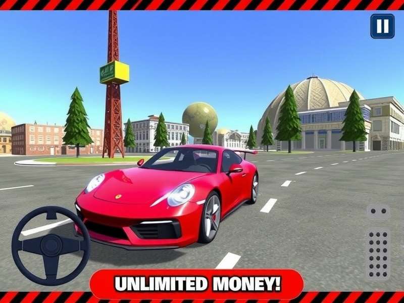 Extreme Car Driving Simulator gameplay with sports car drifting on city street